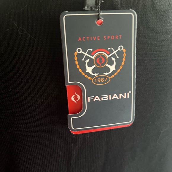 NWT Fabiani sweater, Men, Size L, Black  with small packet on the side - Picture 4 of 7